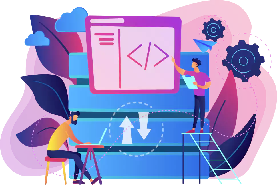 Custom Web Development Agency Illustration